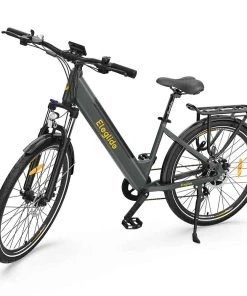 ELEGLIDE T1 STEP-THRU Electric Trekking Bike Trekking Bike 27.5 Inch CST Tires 36V 12.5AH Battery 250W Brushless Motor Shimano 7 Gears Max Speed 25Km/h Max Range 100KM Max Load 120KG IPX4 Waterproof Dual Disk Brake - Gray