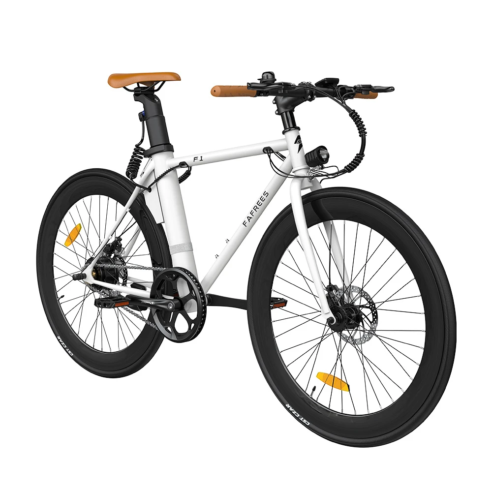FAFREES F1 Electric Bike 250W Brushless Motor 25km/h Max Speed 9Ah Battery Shimano 7-Speed Transmission - White - Image 2