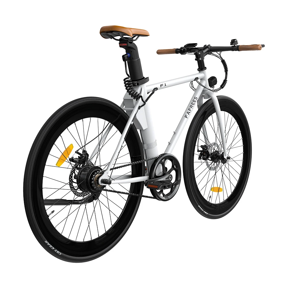 FAFREES F1 Electric Bike 250W Brushless Motor 25km/h Max Speed 9Ah Battery Shimano 7-Speed Transmission - White - Image 5