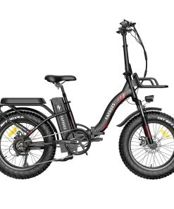 FAFREES F20 Max Electric Bike 20*4.0 Inch Fat Tire 500W Brushless Motor 25Km/h Max Speed Folding Frame E-bike With Removable 48V 18Ah Lithium Battery 140KM Max Range 150KG Load Dual Disc Brakes Shimano 7 Speed Gear - Black