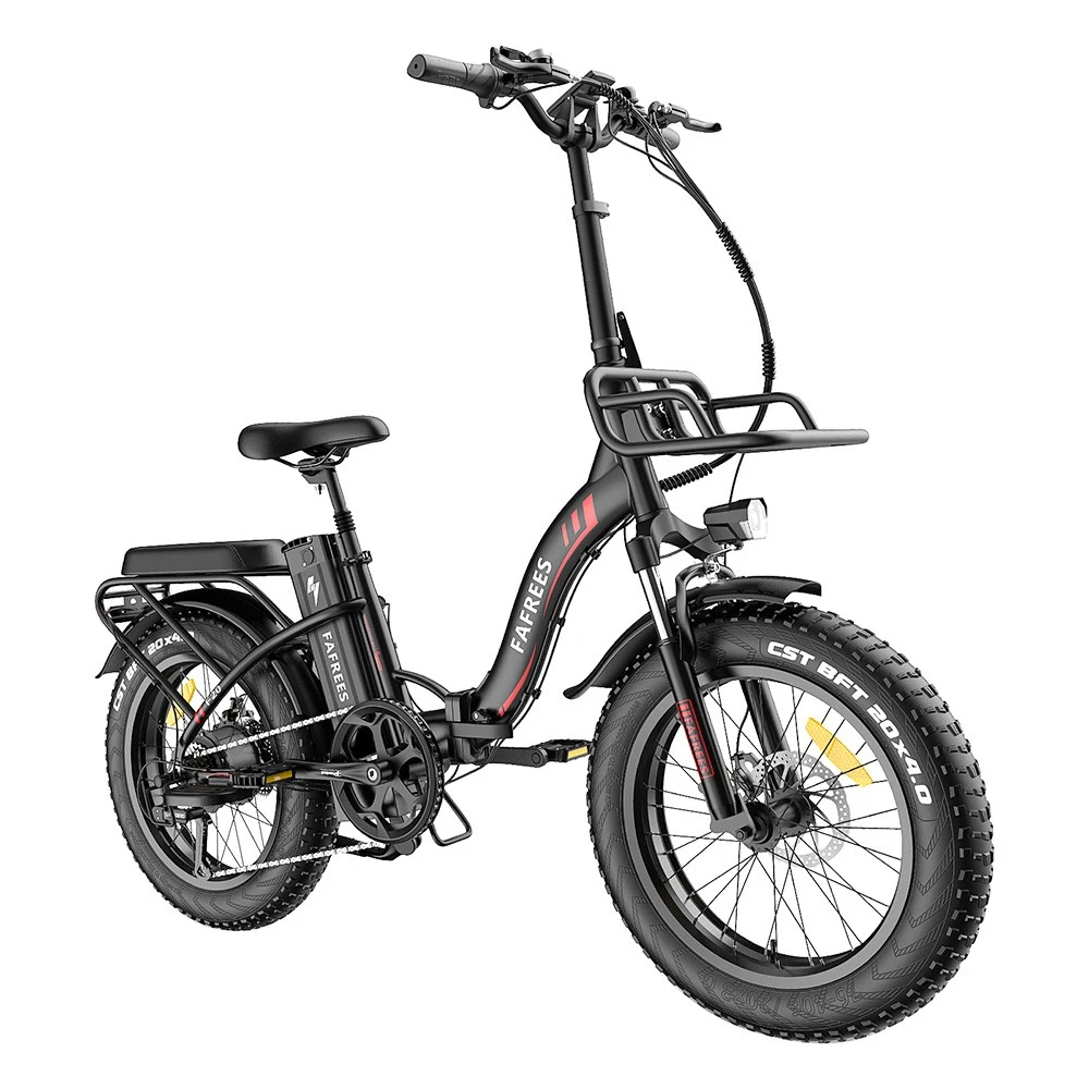 FAFREES F20 Max Electric Bike 20*4.0 Inch Fat Tire 500W Brushless Motor 25Km/h Speed Removable 48V 22.5Ah Lithium Battery Front & Rear Disc Brakes Shimano 7-Speed Gear 150KG Max Speed Folding E-bike With Footrest - Black - Image 3