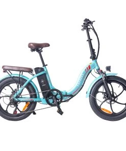 FAFREES F20 Pro Electric Bike 20*3.0 Inch Fat Tire 250W Brushless Motor 25Km/h Max Speed 7-Speed Gears With Removable 36V 18AH Lithium Battery 150KM Max Range Double Disc Brake Folding Frame E-bike - Blue