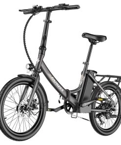 FAFREES F20 Light Folding City E-bike 20*1.95 Inch Tire 36V 250W Motor 25Km/h Max Speed 14.5Ah Battery Shimano 7-Speed Gear IPX4 Waterproof - Black