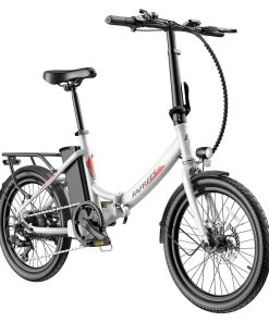 FAFREES F20 Light Folding City E-bike 20*1.95 Inch Tire 36V 250W Motor 25Km/h Max Speed 14.5Ah Battery Shimano 7-Speed Gear IPX4 Waterproof - White