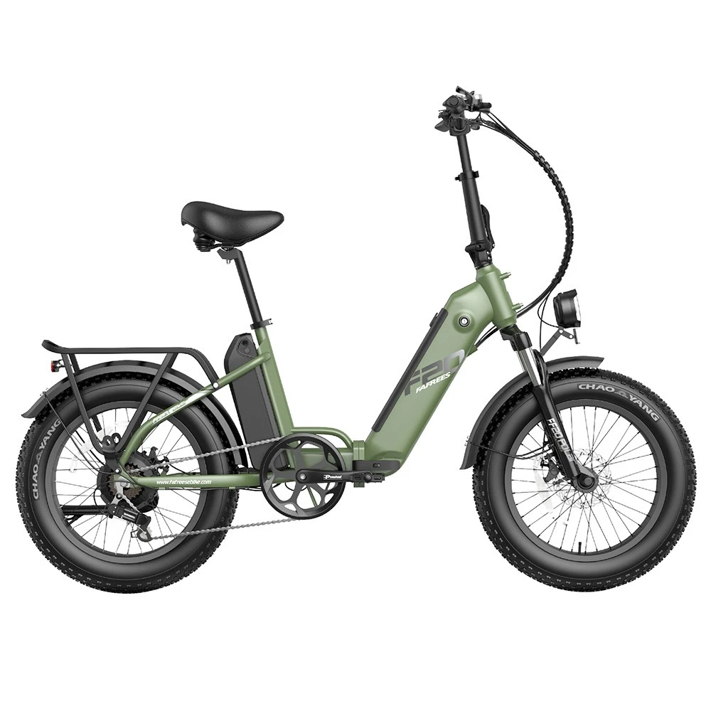 FAFREES FF20 Polar Electric Bike 48V 500W Motor 40Km/h Max Speed Dual 10.4Ah Batteries For 150KM Range 20*4.0 Inch CHAOYANG Fat Tire Double Disc Brakes Shimano 7-Speed Gear LCD Color Display - Green - Image 2
