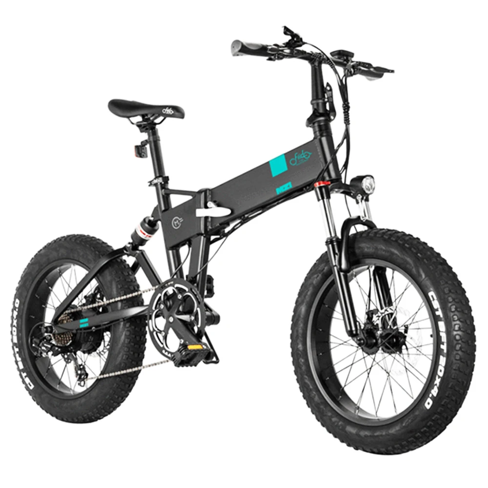 FIIDO M21 Folding Electric Bike 20*4.0 Inch Fat Tire Mountain Bicycle With Torque Sensor 500W Motor Max Speed 36Km/h 48V 11.6AH Battery Up To 130km Range Max Load 120kg - Black