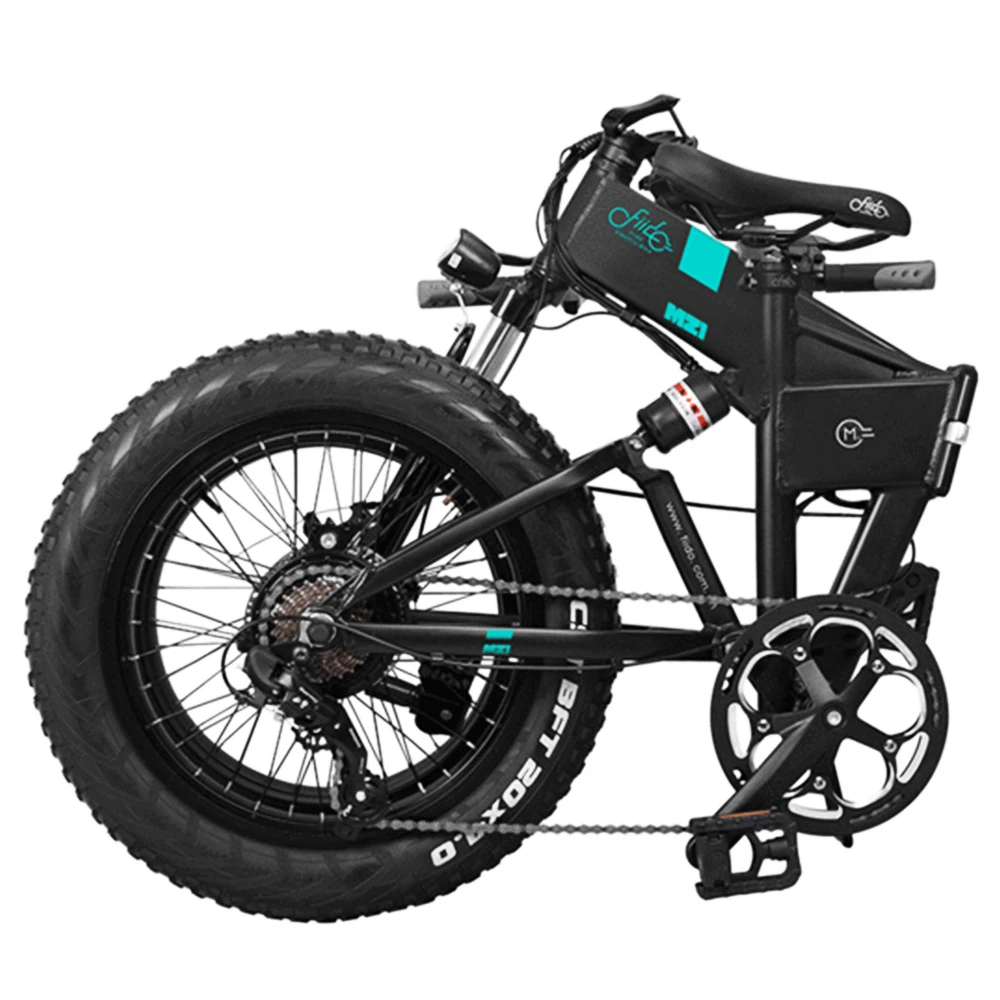 FIIDO M21 Folding Electric Bike 20*4.0 Inch Fat Tire Mountain Bicycle With Torque Sensor 500W Motor Max Speed 36Km/h 48V 11.6AH Battery Up To 130km Range Max Load 120kg - Black - Image 3