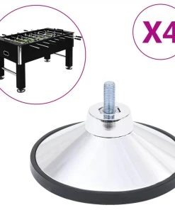 Football Table Feet 4 Pcs Chrome