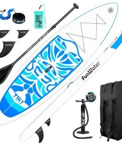FunWater Cruise SUPFW02A Inflatable Stand Up Paddle Board 335x84x15cm Ultra-Light For All Levels With 10L Dry Bag Travel Backpack - Blue
