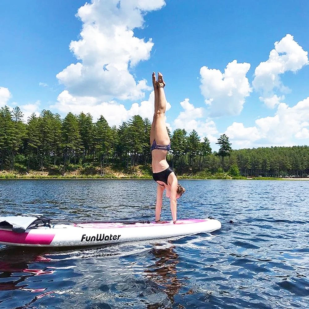 FunWater Cruise SUPFW02B Inflatable Stand Up Paddle Board 335x84x15cm Ultra-Light For All Levels With 10L Dry Bag Travel Backpack - Pink - Image 3