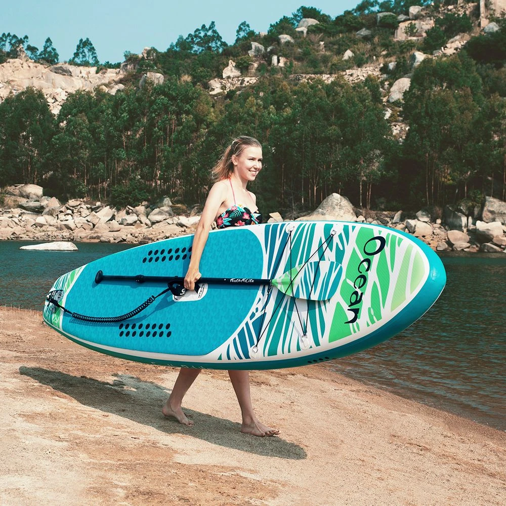 FunWater ADVENTURE-OCEAN Inflatable Stand Up Paddle Board 350x84x15cm With Complete Accessories Waterproof Bag - Image 2