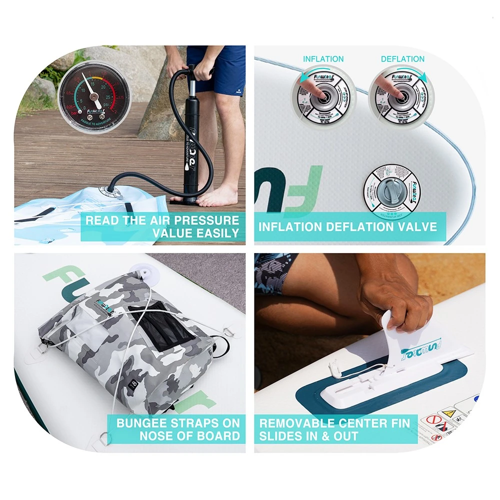 FunWater SUPFW05A NEW TIKI Inflatable Stand Up Paddle Board 10.6'' Long 33' Wide 6' Thick - Image 3