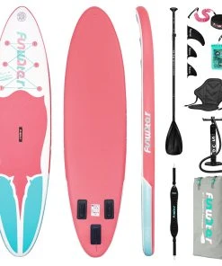 FunWater SUPFW11F Inflatable Stand Up Paddle Board 11'' Long 32" Wide 6" Thick