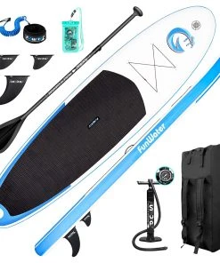 Funwater Smilling Face 335x82x15cm Inflatable Stand Up Paddling Board Adjustable Maximum Load 150kg With Accessor