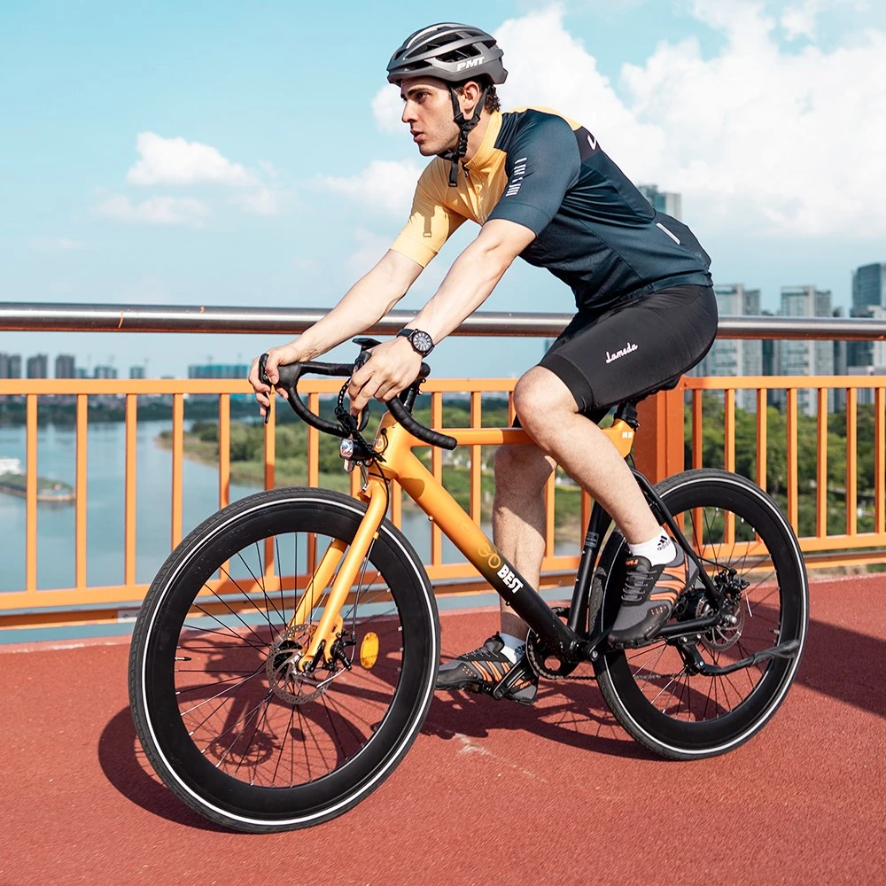 GOGOBEST R2 Electric City Road Bike 700C*32C Tires 36V 250W Motor 32Km/h Max Speed 36V 9.6Ah Battery For 60-80KM Range 100kg Load SHIMANO 7-Speed Gears - Orange - Image 6