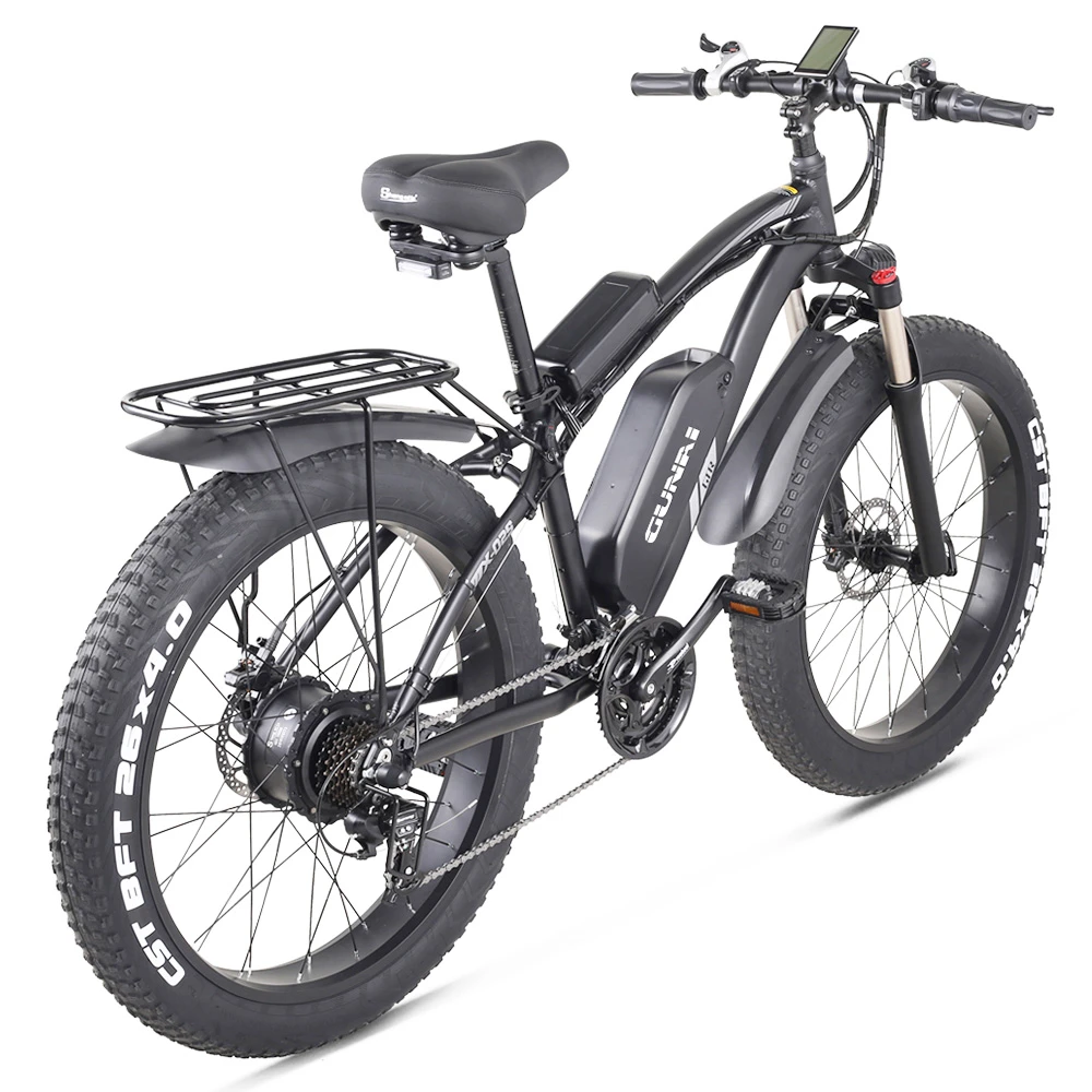GUNAI MX02S Electric Bicycle 26*4.0 Inch Fat Tires 1000W 48V 17Ah 40Km/h Max Speed 40-50km Mileage Range 150KG Max Load Shimano 7 Speed - Black - Image 5