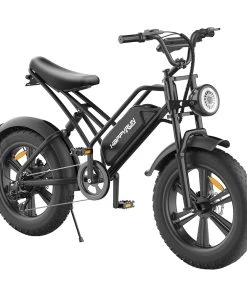 HAPPYRUN HR-G50 Electric Bike 20*4.0 Inch Fat Tires 48V 18Ah Battery 750W Motor 45Km/h Max Speed Retro Ebike Max Load 150kg Shimano 7-Speed Gear