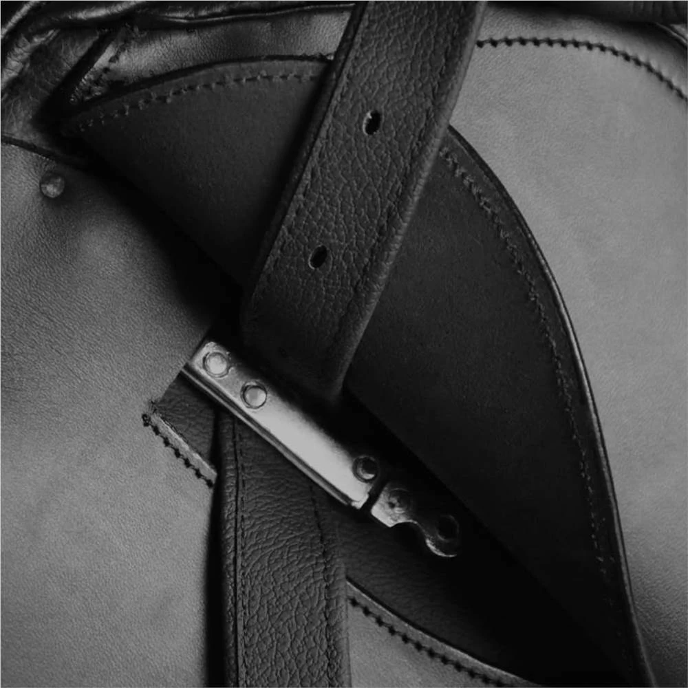 Horse Riding Saddle Set 17.5" Real Leather Black 18 Cm 5-in-1 - Image 2