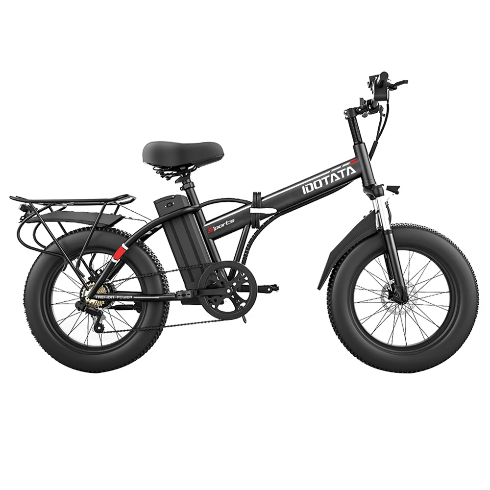 IDOTATA G20 Pro Electric Bike 20*4.0 Inch Chaoyang Fat Tire 48V 1000W Motor 12.8Ah Battery 45Km/h Max Speed Shimano 7 Speed Gear Mechanical Disc Brake IP54 Waterproof - Image 2