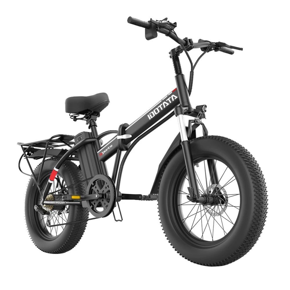 IDOTATA G20 Pro Electric Bike 20*4.0 Inch Chaoyang Fat Tire 48V 1000W Motor 12.8Ah Battery 45Km/h Max Speed Shimano 7 Speed Gear Mechanical Disc Brake IP54 Waterproof - Image 3
