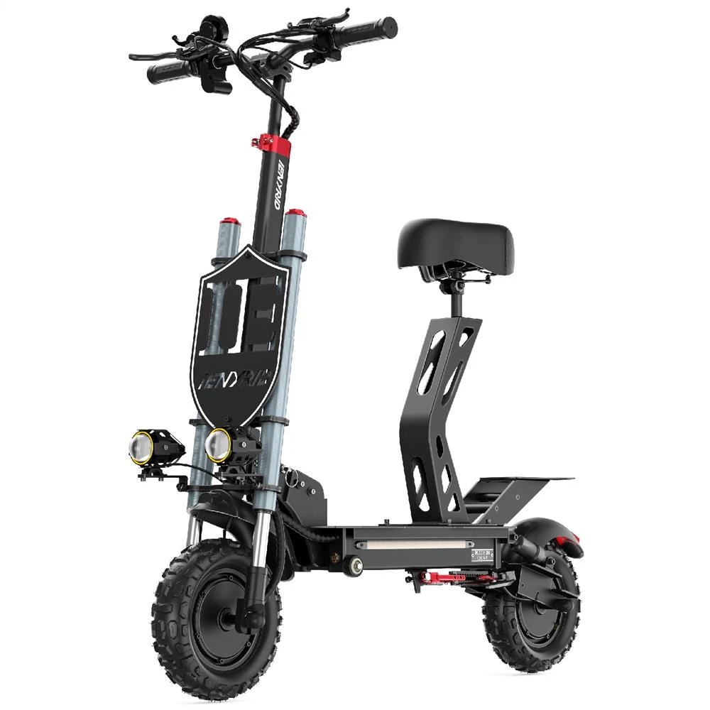 IENYRID ES20 Electric Scooter 11 Inch Off Road Tires 48V 20AH 1200W*2 Dual Motors 55Km/h Top Speed 50-60KM Mileage 150kg Load With Seat