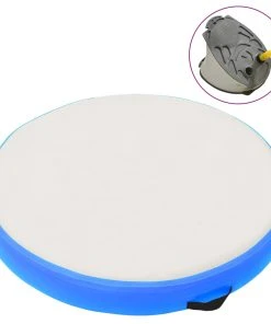 Inflatable Gymnastic Mat With Pump 100x100x20 Cm PVC Blue