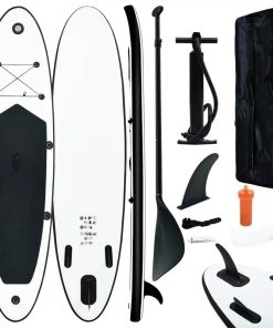 Inflatable Stand Up Paddle Board Set Black And White