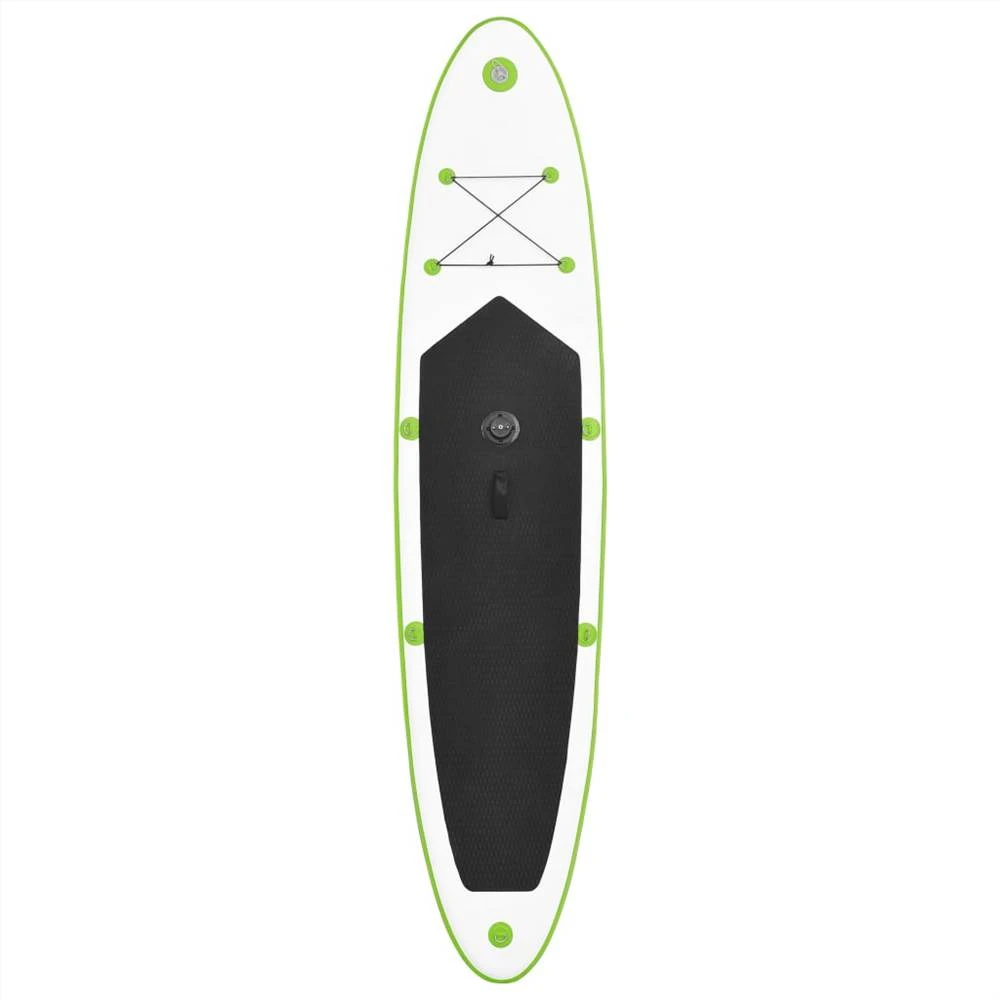 Inflatable Stand Up Paddleboard With Sail Set Green And White - Image 6