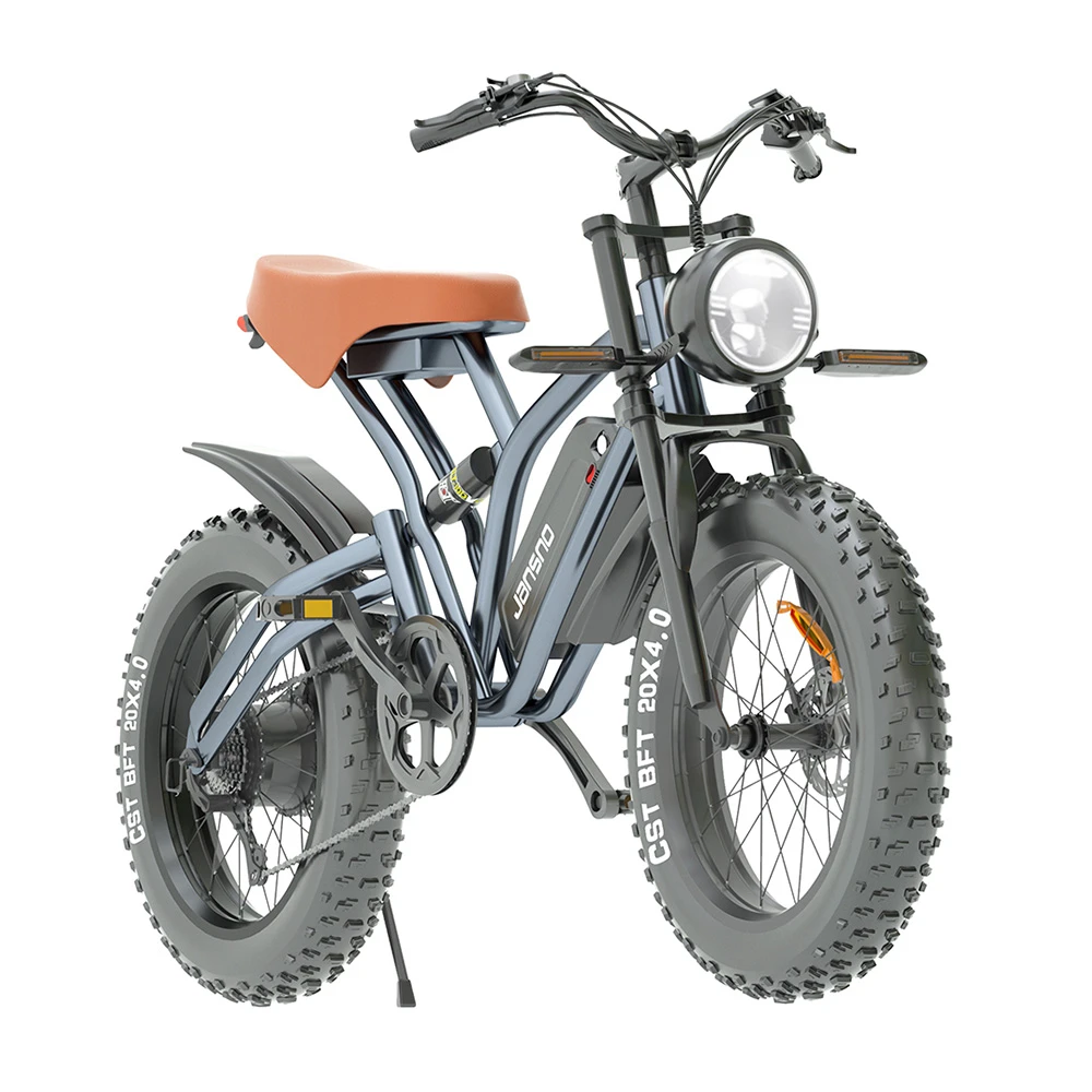 JANSNO X50 Electric Bike 20*4.0 Inch Fat Tire 750W Brushless Motor 40km/h Max Speed 48V 12.8Ah Removable Battery 50km Range