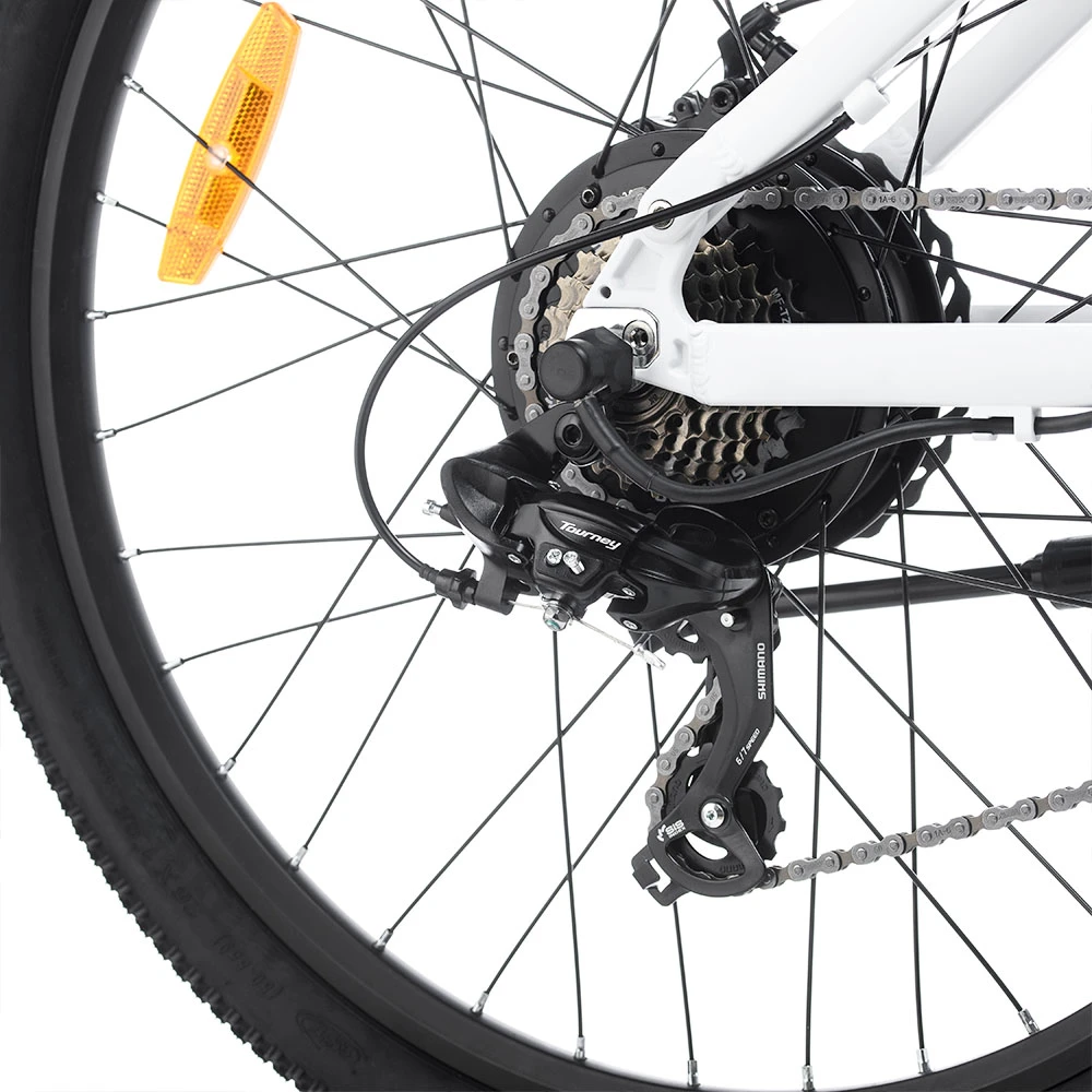 KAISDA K1-V Electric Bike 26 Inch Foldable Mountain Bike 250W Motor 25Km/h Max Speed 36V 10.4Ah Battery 70KM Max Range 120KG Max Load - White - Image 6