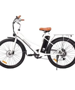 KAISDA K6 Pro Electric City Bike 26 Inch 36V 12.4Ah 350W Motor 32Km/h Max Speed Shimano 7-Speed E-bike IP54 Waterproof LED Light - White