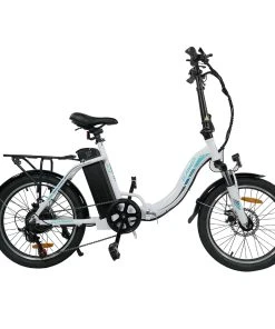 KAISDA K7 20*1.95 Inch Tire Folding Electric Moped Bike 350W Motor 25-28Km/h Max Speed Mountain Bicycle SHIMANO 21-Speed APP Control - White