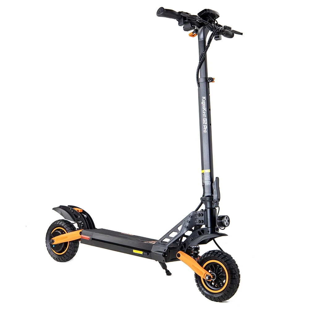 KugooKirin G2 PRO Adventurers Dream Folding Electric Scooter 9 Inch Pneumatic Tire 600W Brushless Motor 48V 15AH Battery Max Speed 45km/h Max Range 50km HD LCD Display Dual Disc Brake Led Light - Black - Image 3