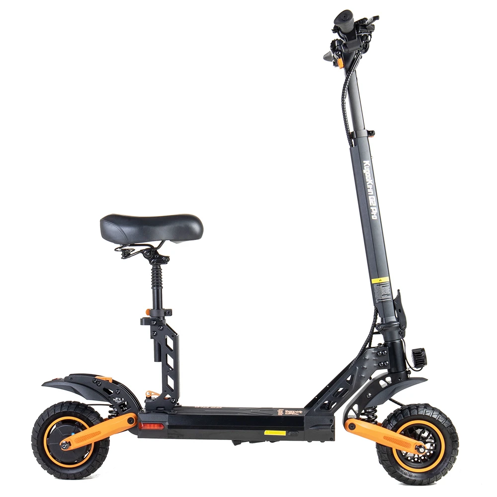 KugooKirin G2 PRO Adventurers Dream Folding Electric Scooter 9 Inch Pneumatic Tire 600W Brushless Motor 48V 15AH Battery Max Speed 45km/h Max Range 50km HD LCD Display Dual Disc Brake Led Light - Black - Image 4