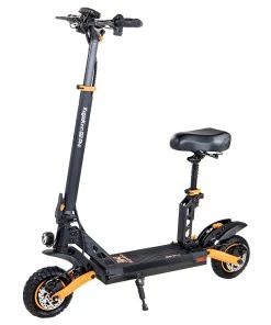 KugooKirin G2 PRO Adventurers Dream Folding Electric Scooter 9 Inch Pneumatic Tire 600W Brushless Motor 48V 15AH Battery Max Speed 45km/h Max Range 50km HD LCD Display Dual Disc Brake Led Light - Black