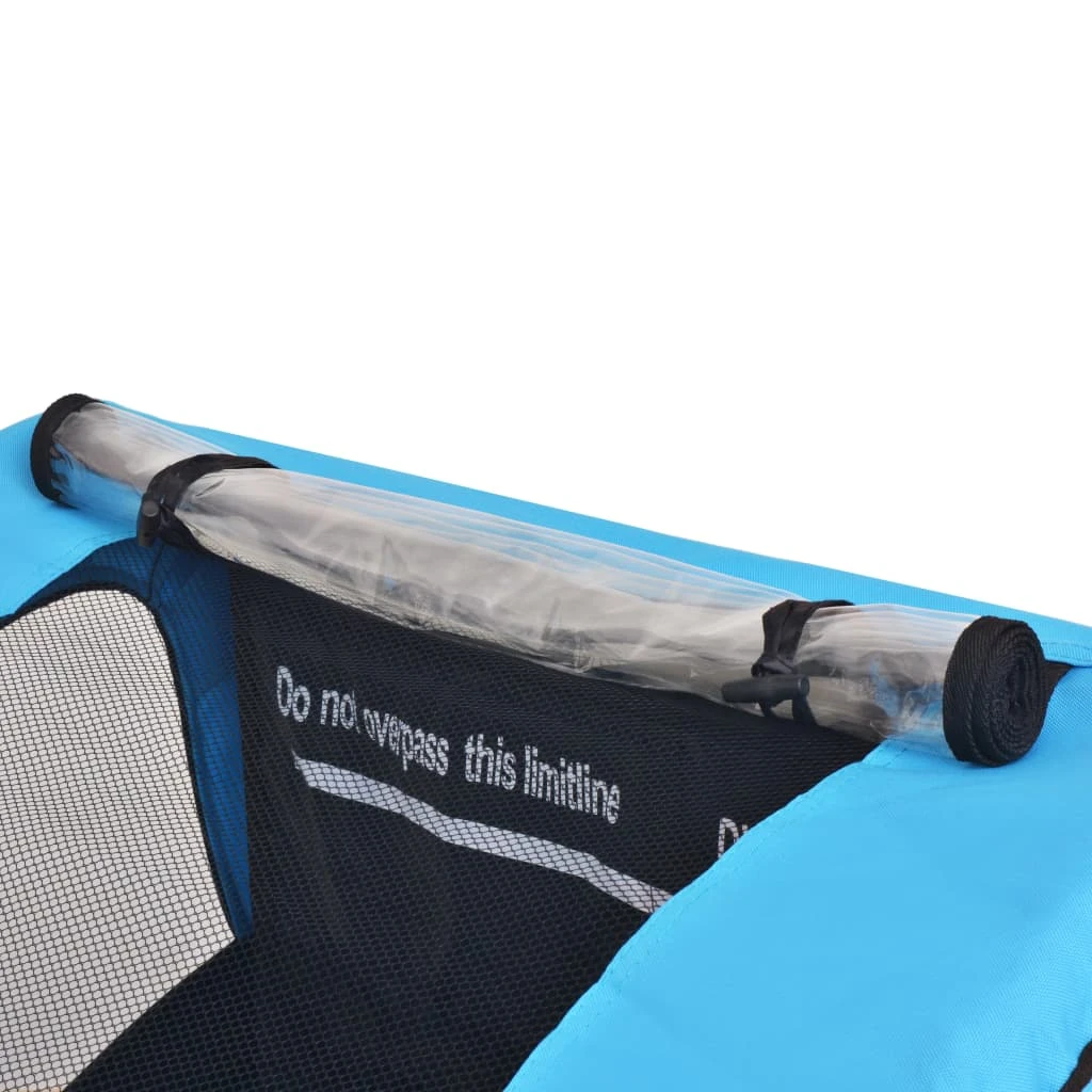 Kids' Bicycle Trailer Grey And Blue 30 Kg - Image 3