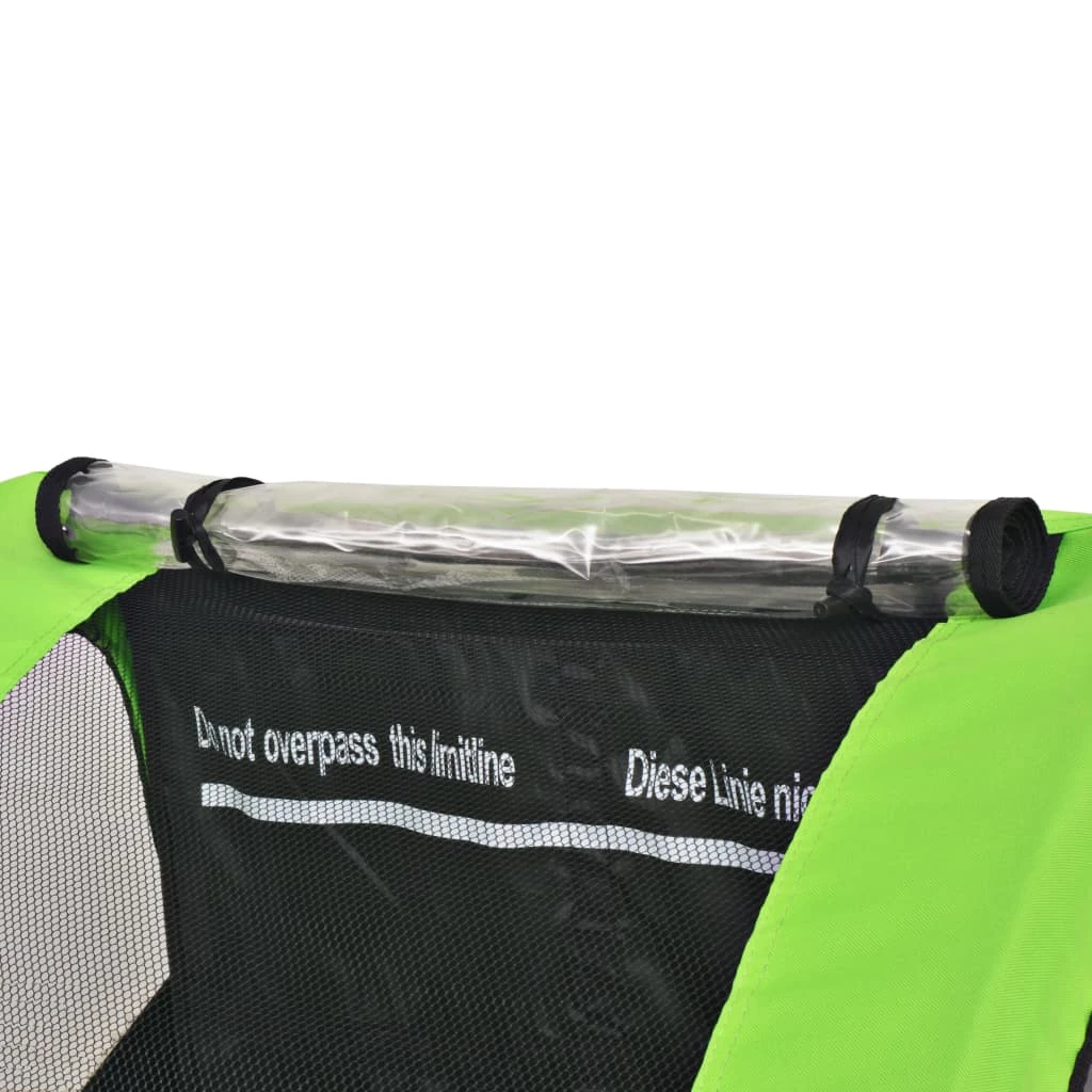 Kids' Bicycle Trailer Grey And Green 30 Kg - Image 3