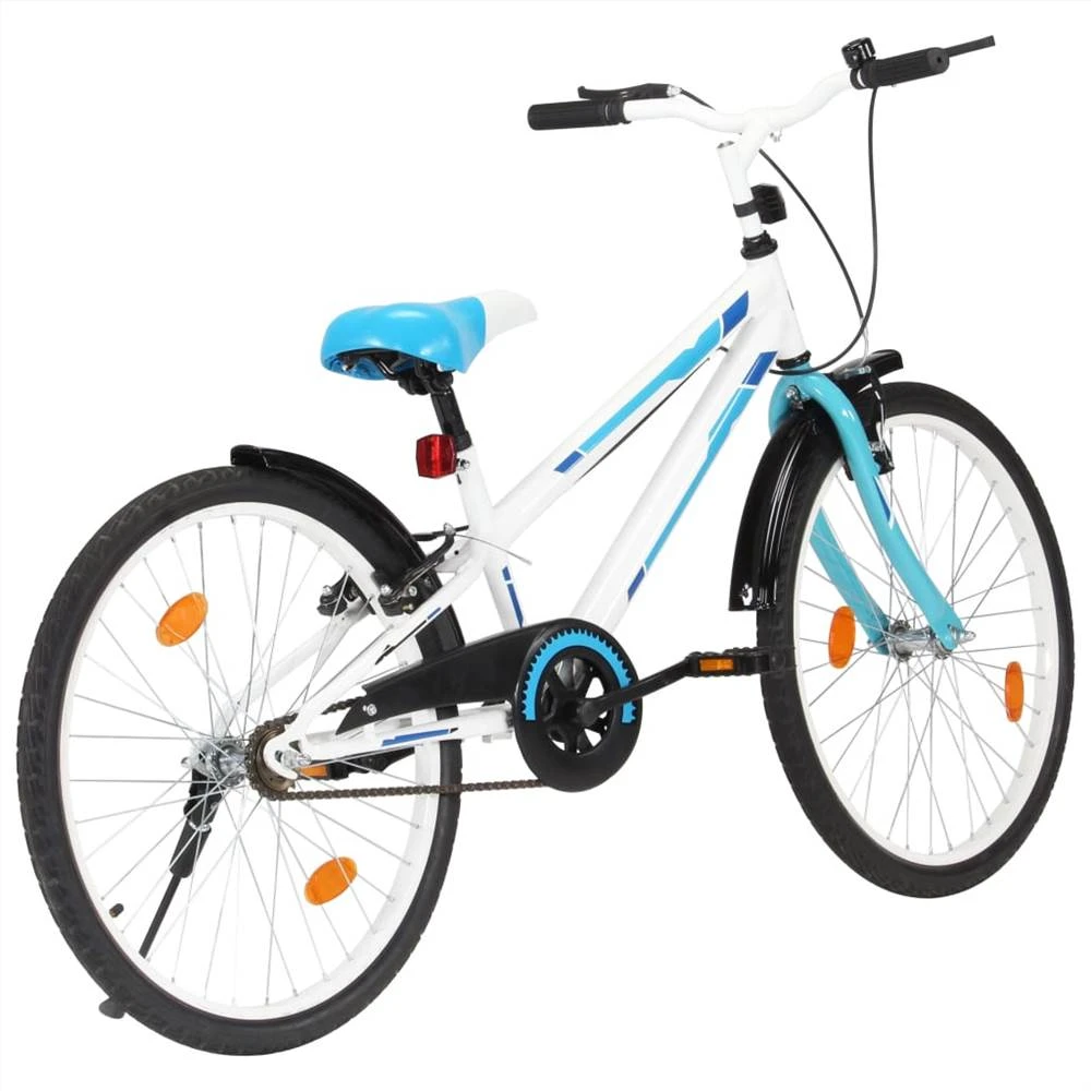 Kids Bike 24 Inch Blue And White - Image 3