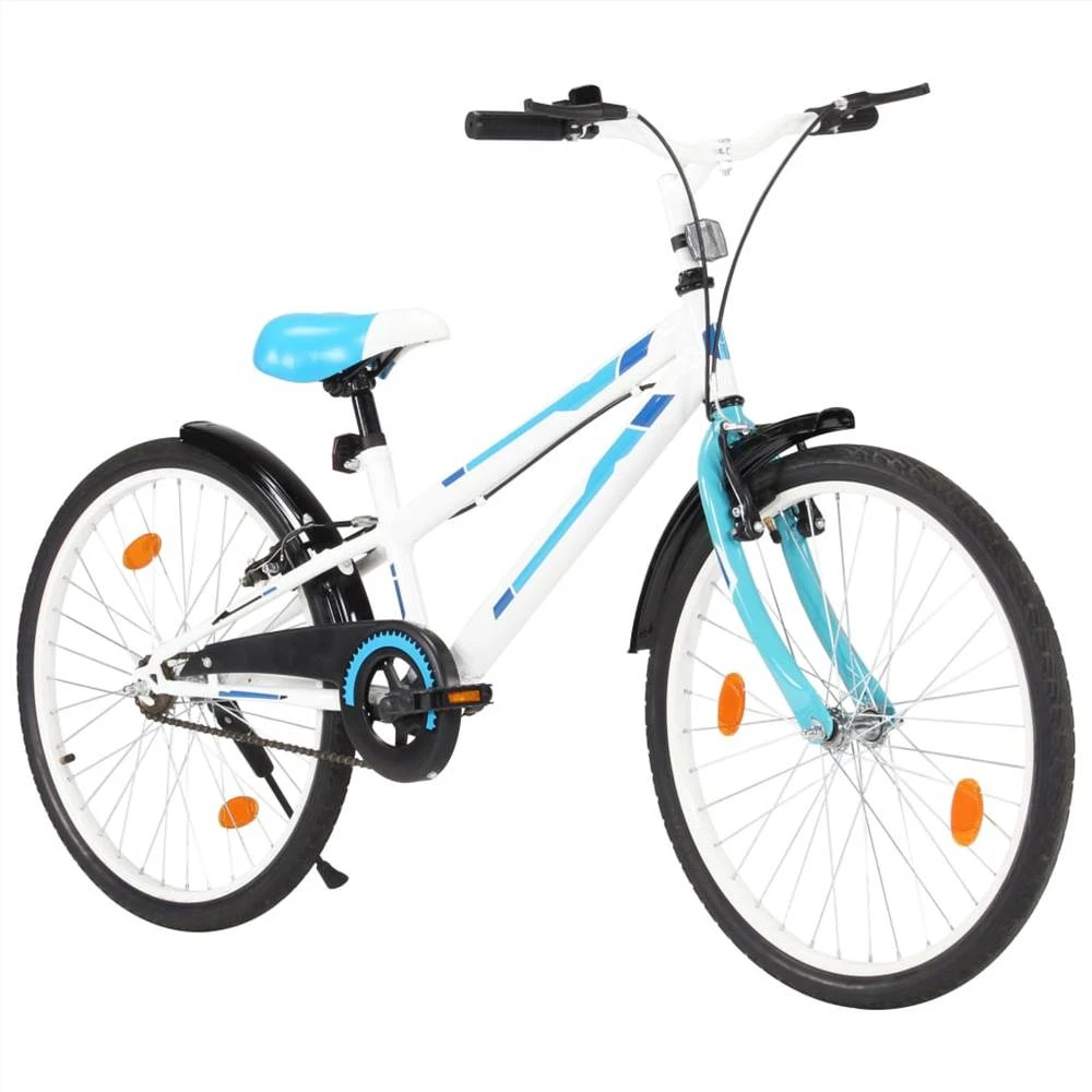Kids Bike 24 Inch Blue And White - Image 4