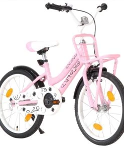 Kids Bike With Front Carrier 18 Inch Pink And Black