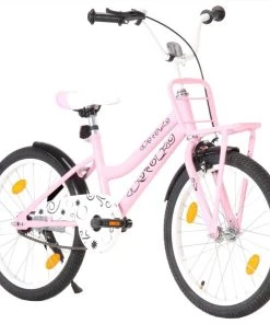 Kids Bike With Front Carrier 20 Inch Pink And Black