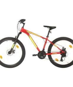 Mountain Bike 21 Speed 27.5 Inch Wheel 38 Cm Red