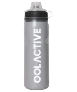OOLACTIVE 20oz Bike Water Bottle Cycling Squeeze Bottle 600ml - Grey