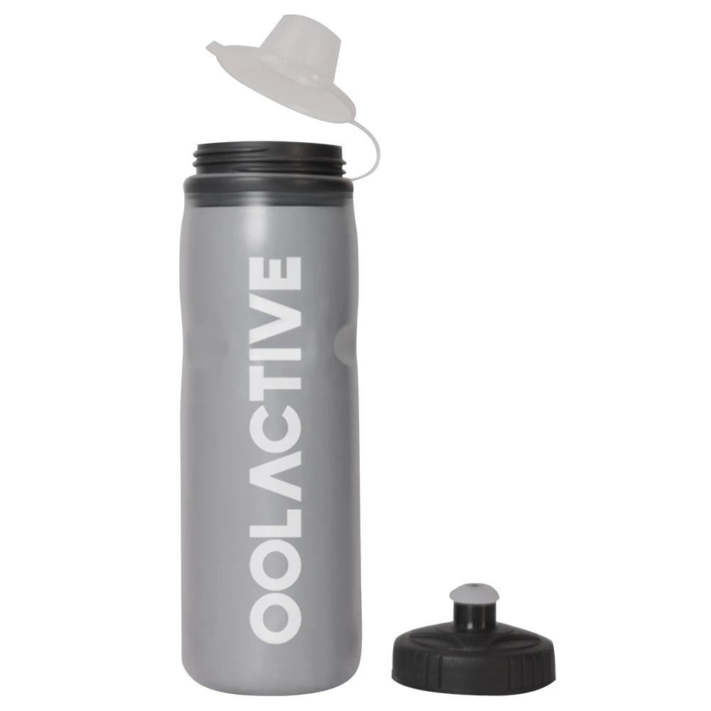 OOLACTIVE 20oz Bike Water Bottle Cycling Squeeze Bottle 600ml - Grey - Image 3