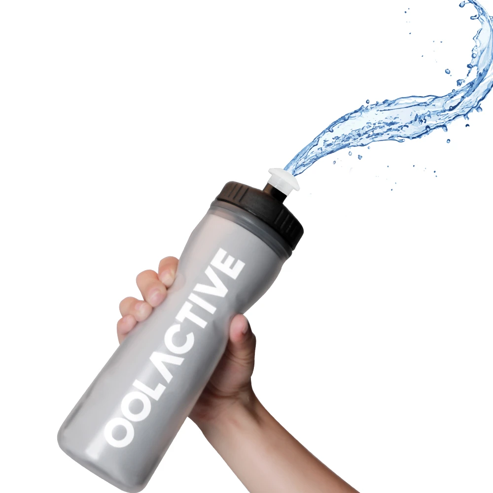 OOLACTIVE 20oz Bike Water Bottle Cycling Squeeze Bottle 600ml - Grey - Image 4