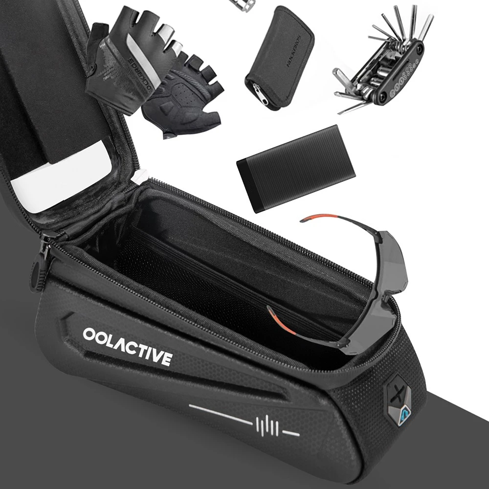 OOLACTIVE LF-0402 Bike Phone Front Frame Bag Bicycle Phone Mount Top Tube Bag Compatible Phone 4.7-6.5 Inch - Image 6
