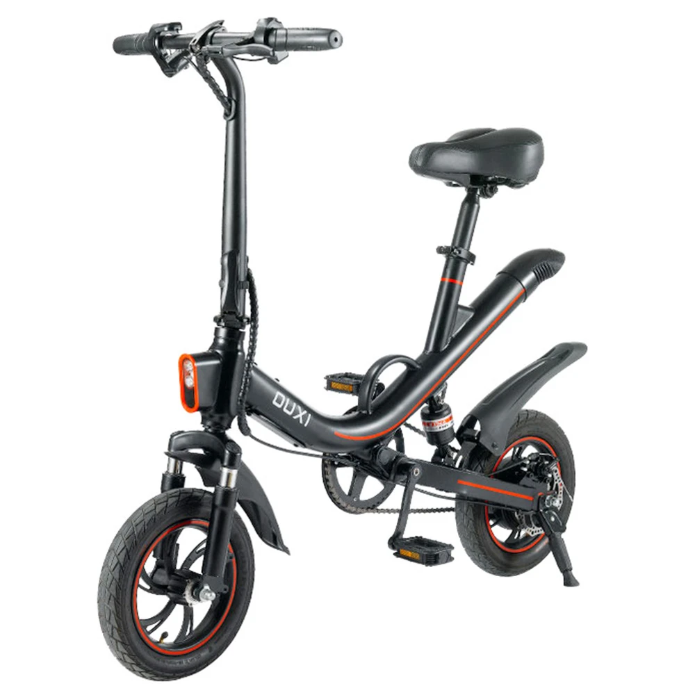 OUXI V1 Electric Bike 12 Inch Tires 350W Motor 36V 7.8Ah Battery 30Km Range 25Km/h Max Speed 150kg Max Load - Black