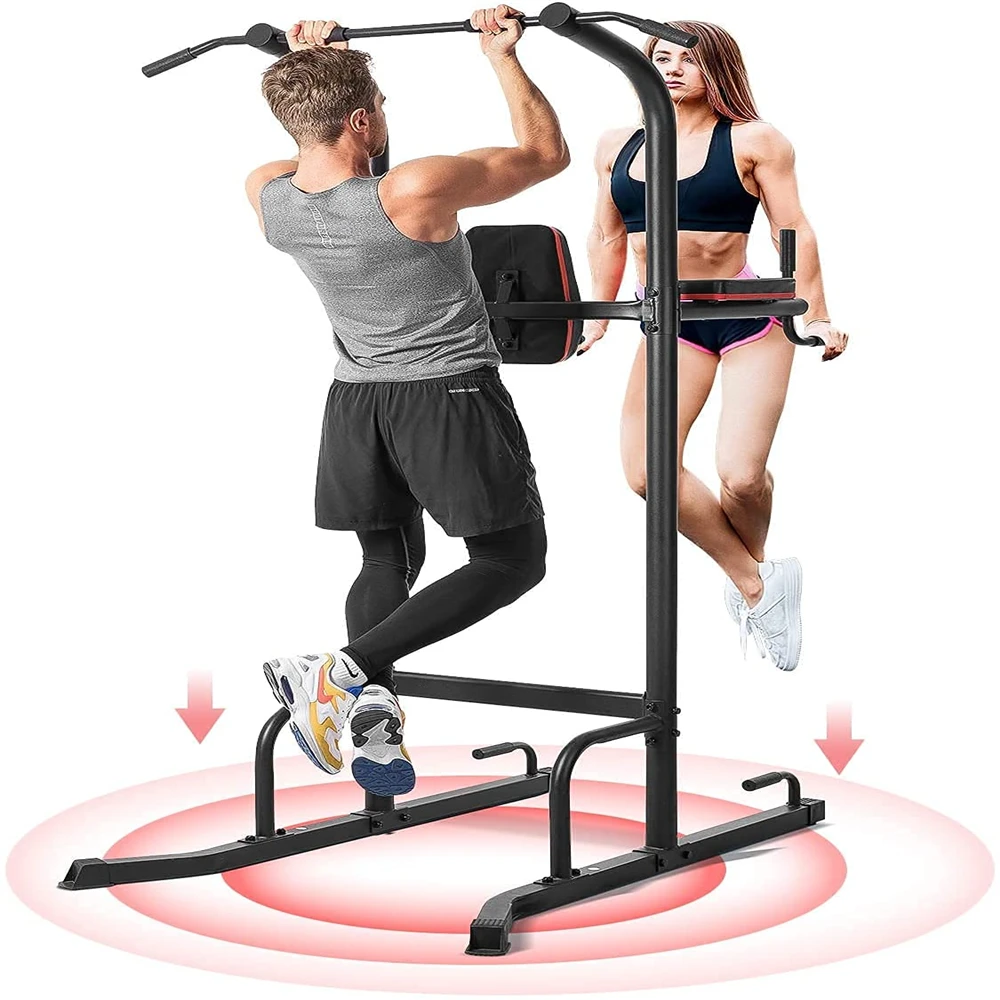 Power Tower Pull-Up Bar Dip Station Strength Training Workout Equipment For Professional Home Gym, Maximum Weight 180kg