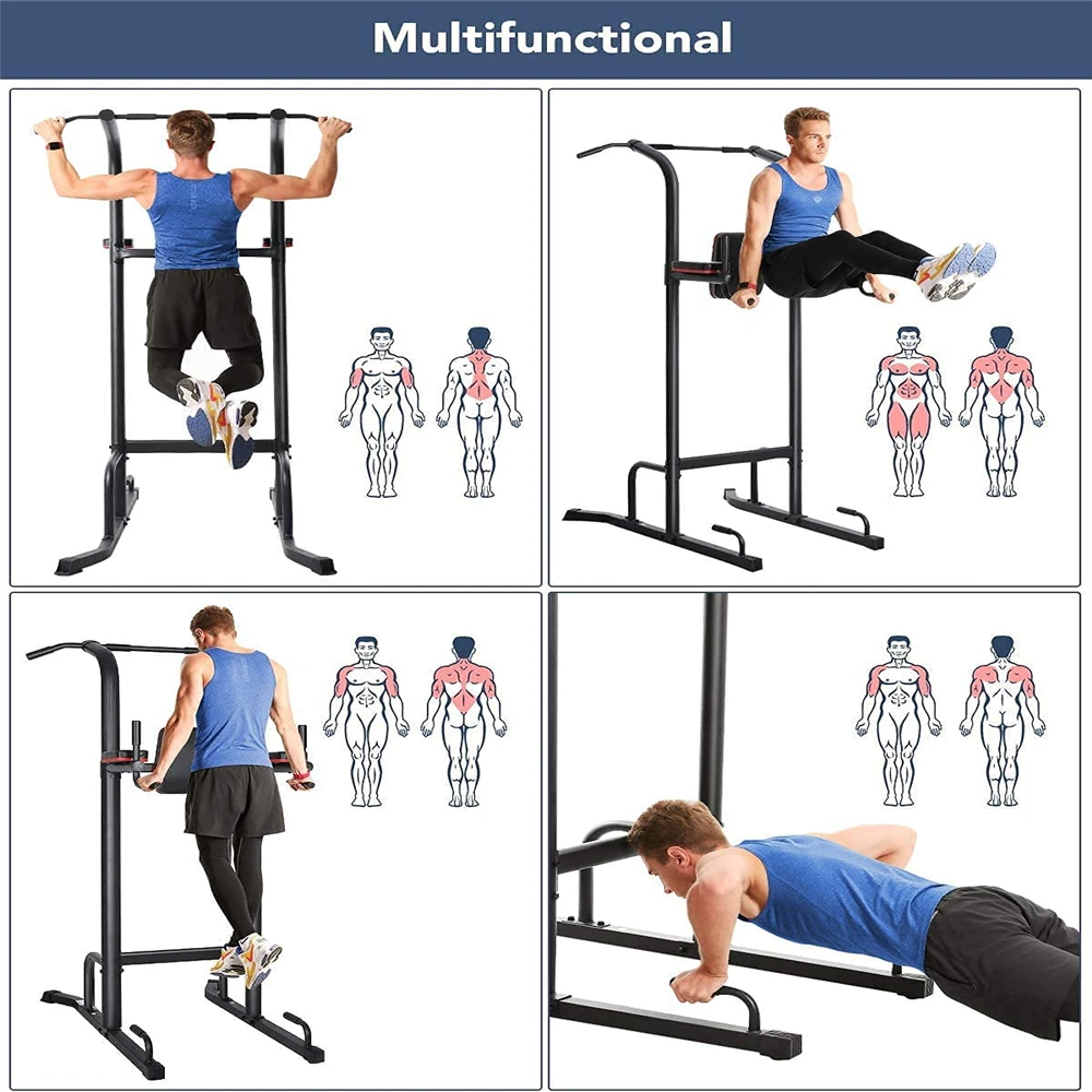 Power Tower Pull-Up Bar Dip Station Strength Training Workout Equipment For Professional Home Gym, Maximum Weight 180kg - Image 2