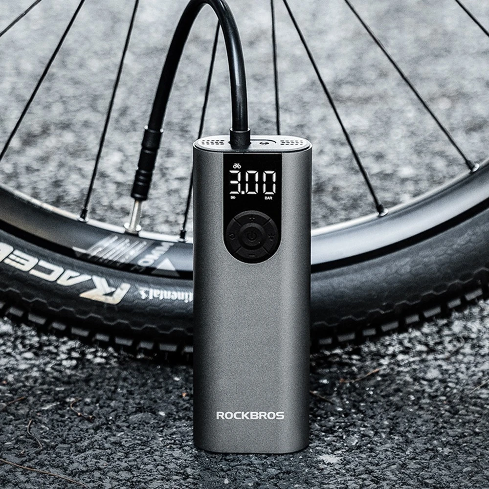 ROCKBROS A8 Electrical Air Pump 150PSI Fast Inflation Motorcycle Pump 2600mAh Battery - Image 2